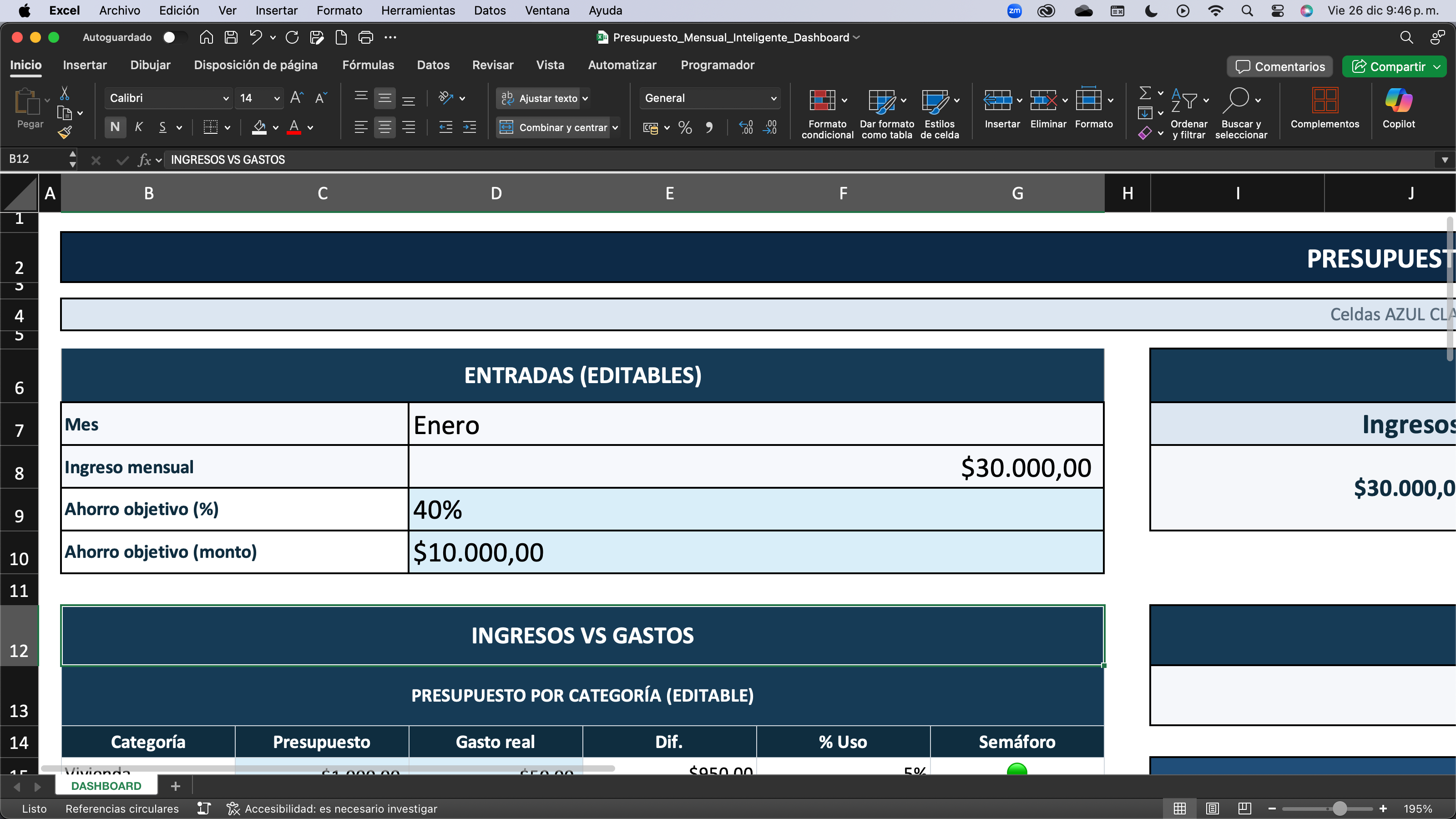 Presupuesto Mensual Inteligente